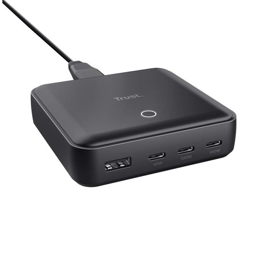 Handys - Adapter und Ladegeräte - Trust Maxo 100W 4-port USB Desktop Charger - Black - 25242
