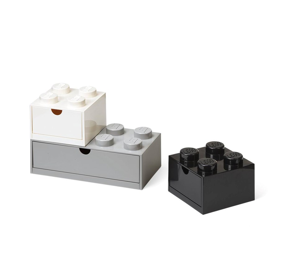 Kinderzimmer - LEGO DESK DRAWER SET - BLACK GREY & WHITE - 43250801