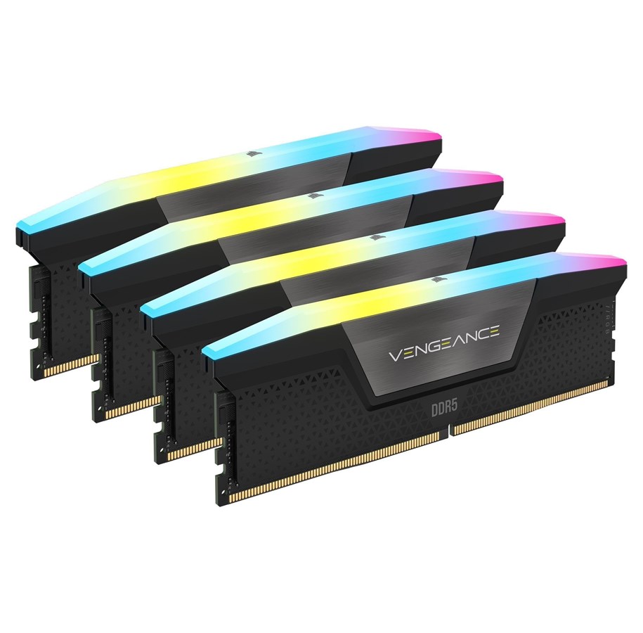 RAM - Corsair Vengeance RGB DDR5-6400 - 96GB - CL32 - Dual Channel (2 pcs) - Intel XMP - Schwarz mit RGB - CMH96GX5M4B6400C32
