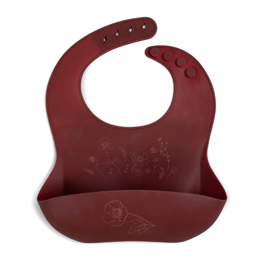 Babypflege - Filibabba Silicone bib with print - Baked apple - FI-02245