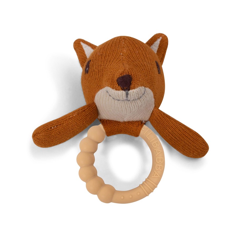 Baby Spielzeug - Filibabba Rattle w. Silicone teether - Freya the fox - FI-02236