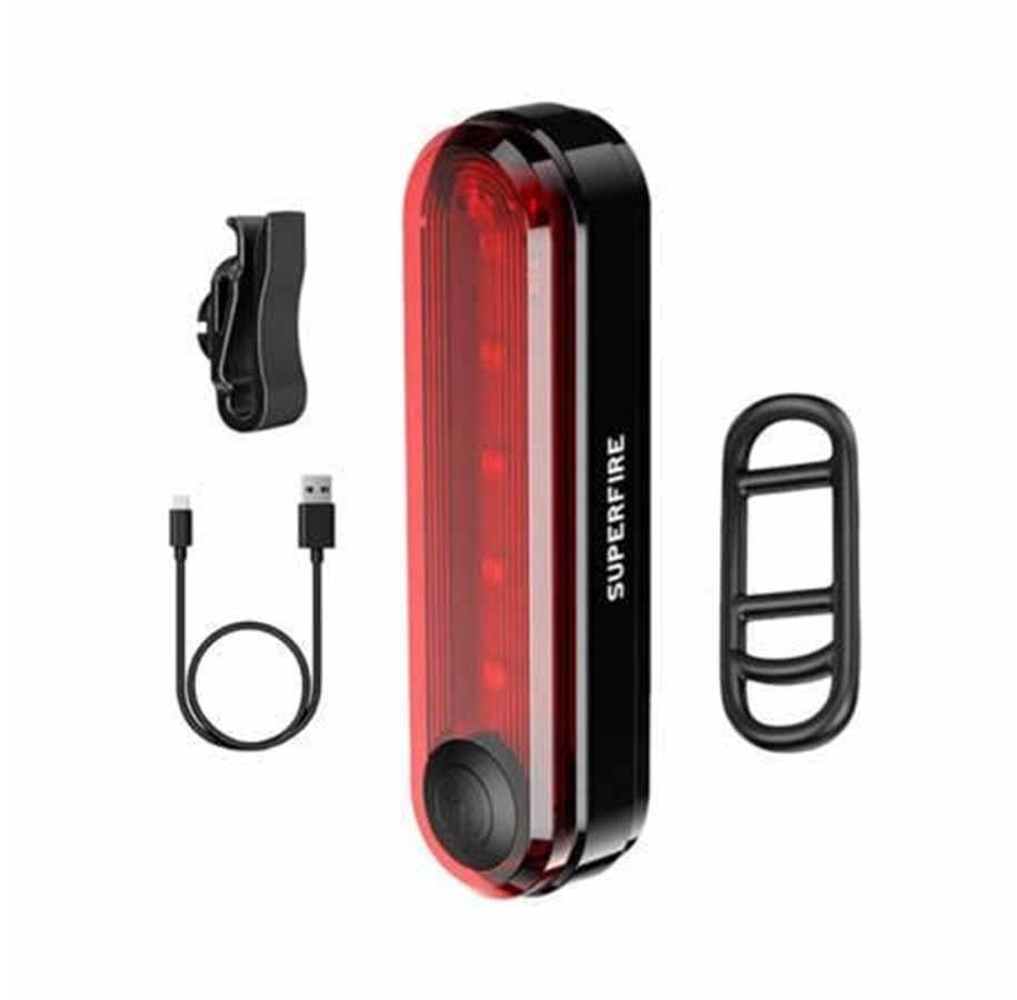 Bike Lights - Superfire Rear bike light  BTL01 USB 230mAh - BTL01