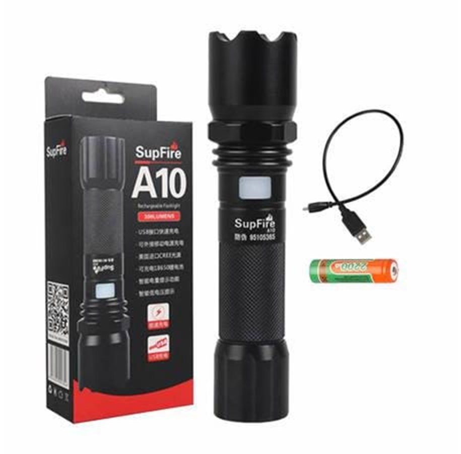 Smart-Home - Superfire Flashlight  A10 550lm USB - A10