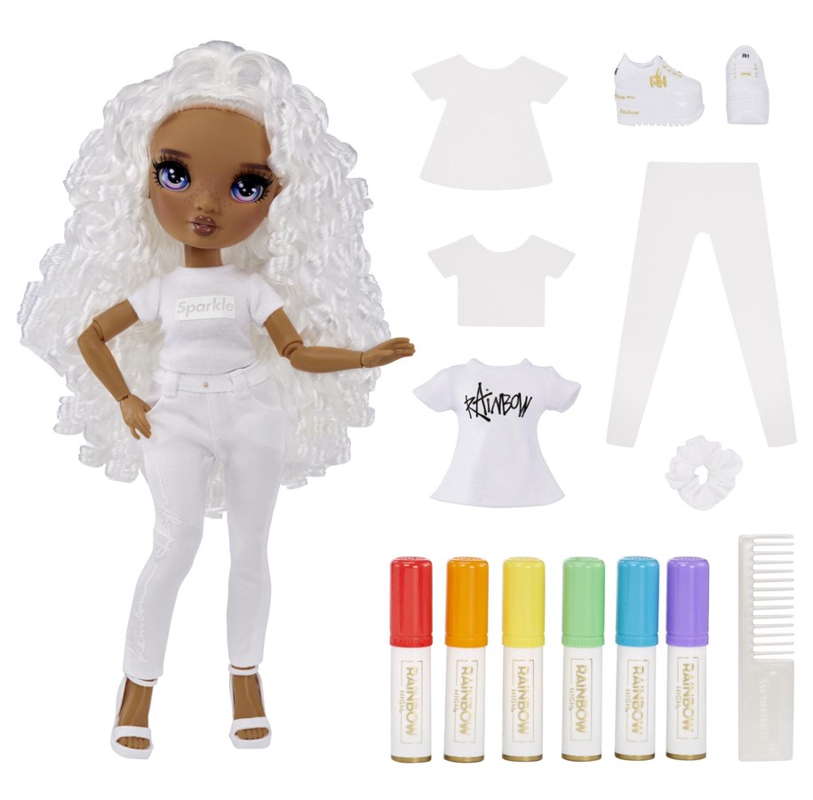 Puppen & Zubehör - Rainbow High Color & Create Fashion Doll- Purple E - 594147