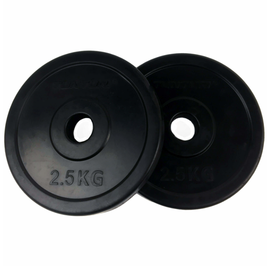 Sport & Fitness - Tunturi Rubber Weight Plates 2 x 2.5kg Ø30 - 14TUSCL144IONE SIZE