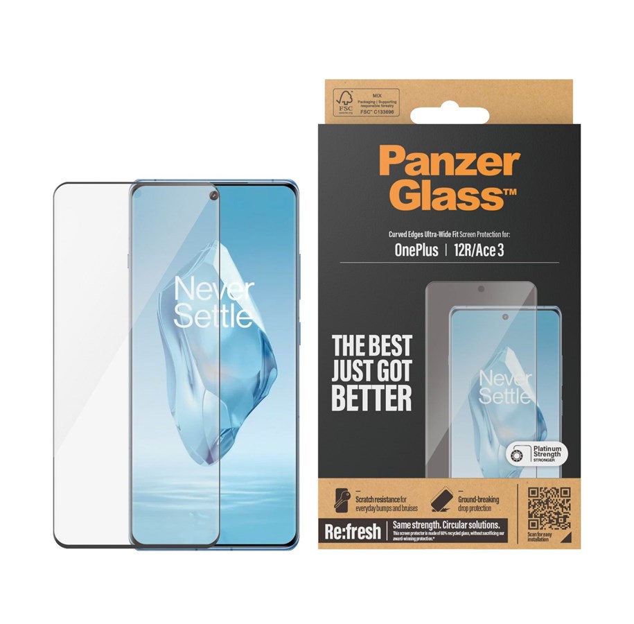 Handys - Schutzfolie - PanzerGlass Screen Protector OnePlus 12R | Ace 3 | Ultra-Wide Fit - PANZER7033