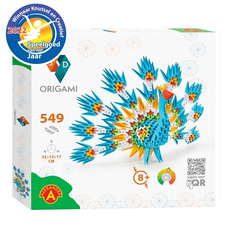 Kunst & Handwerk Ausstattung - Alexander Toys ORIGAMI 3D - Peacock 549 pcs. - AT2555