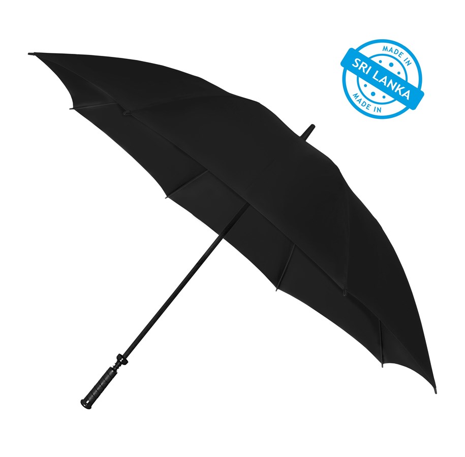 Freizeit & Reisen - Falcone Storm Umbrella XXL - Hand opening - Windproof - 140 cm - Black - GP-71-8120