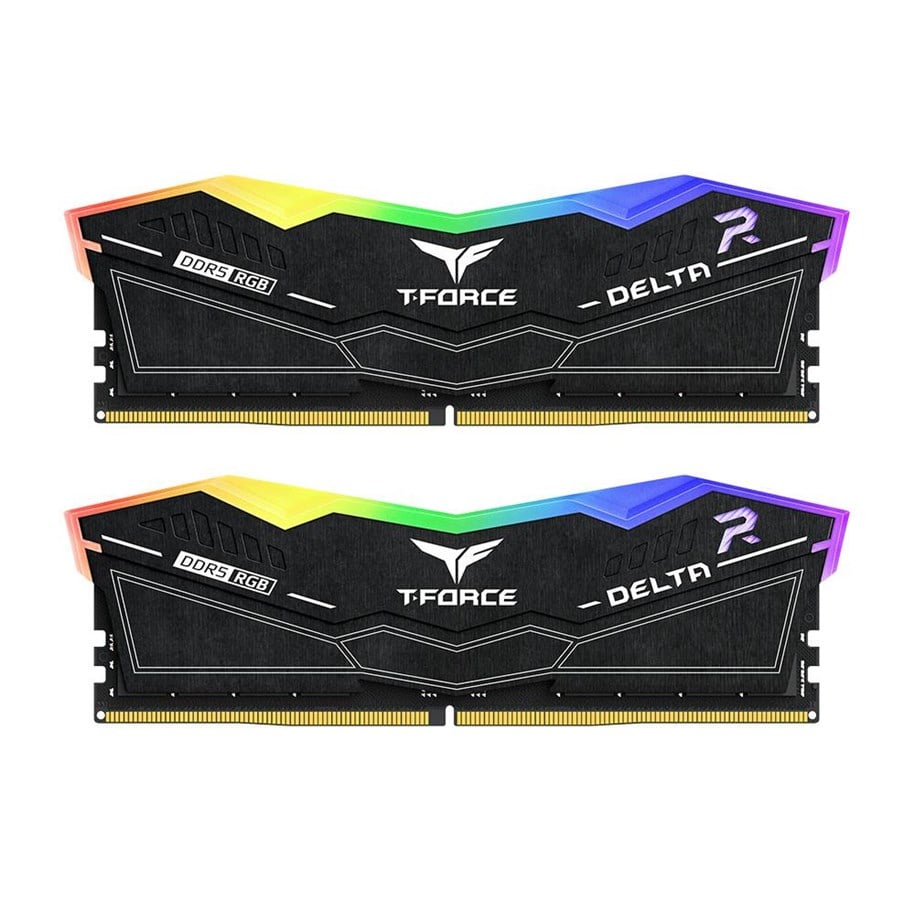 RAM - Team Group T-Force DELTAα RGB DDR5-6000 - 32GB - CL30 - Dual Channel (2 pcs) - AMD EXPO & Intel XMP - Schwarz mit RGB - FF3D532G6000HC30DC01