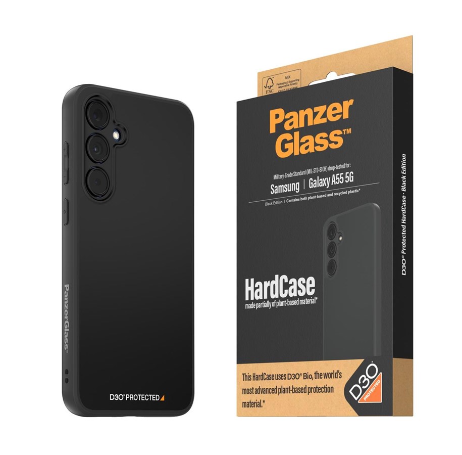 Handys - Cover & Cases - PanzerGlass HardCase with D3O Samsung Galaxy A55 5G | Black - PANZER0473