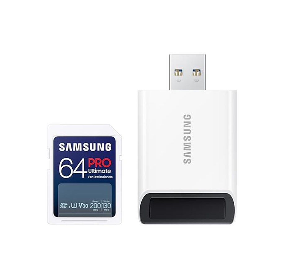 Speicherkarten - Samsung PRO Ultimate SD + Reader - 200MB/s - 64GB - MB-SY64SB/WW