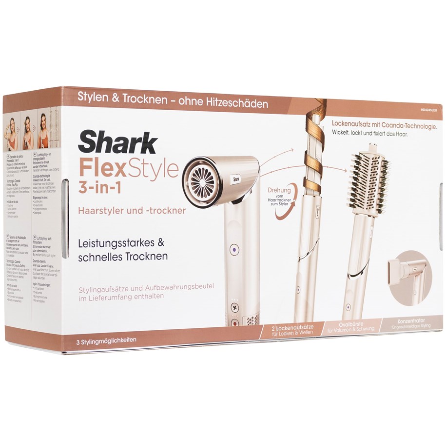 Haartrockner / Föhne - Shark Haartrockner / Föhne - Flexstyle 3-in-1 Hair Dryer Hot Air Brush & Styler HD424EU - 1400 W - 0622356270595