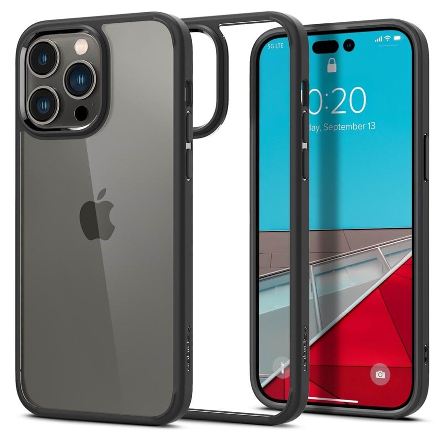 Handys - Cover & Cases - Spigen Ultra Hybrid - matte black - iPhone 14 Pro - ACS04961