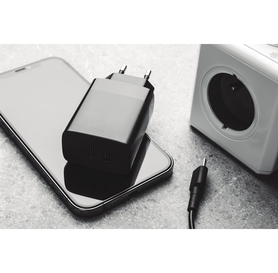 FIXED Super Fast Charger 2xUSB-C PD 3.0 35W Black | Günstig