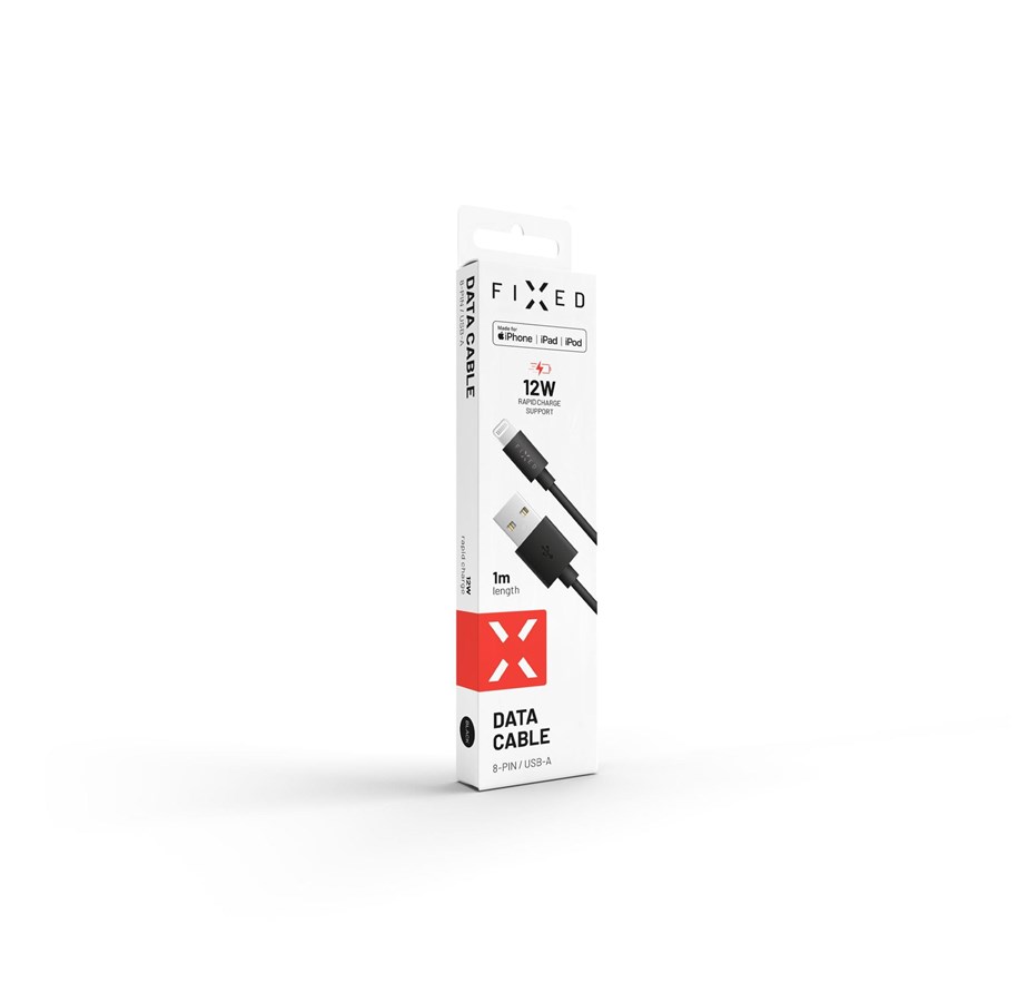 USB Kabel - FIXED MFI - USB-A <-> Lightning - 1m - Schwarz - FIXD-UL-BK