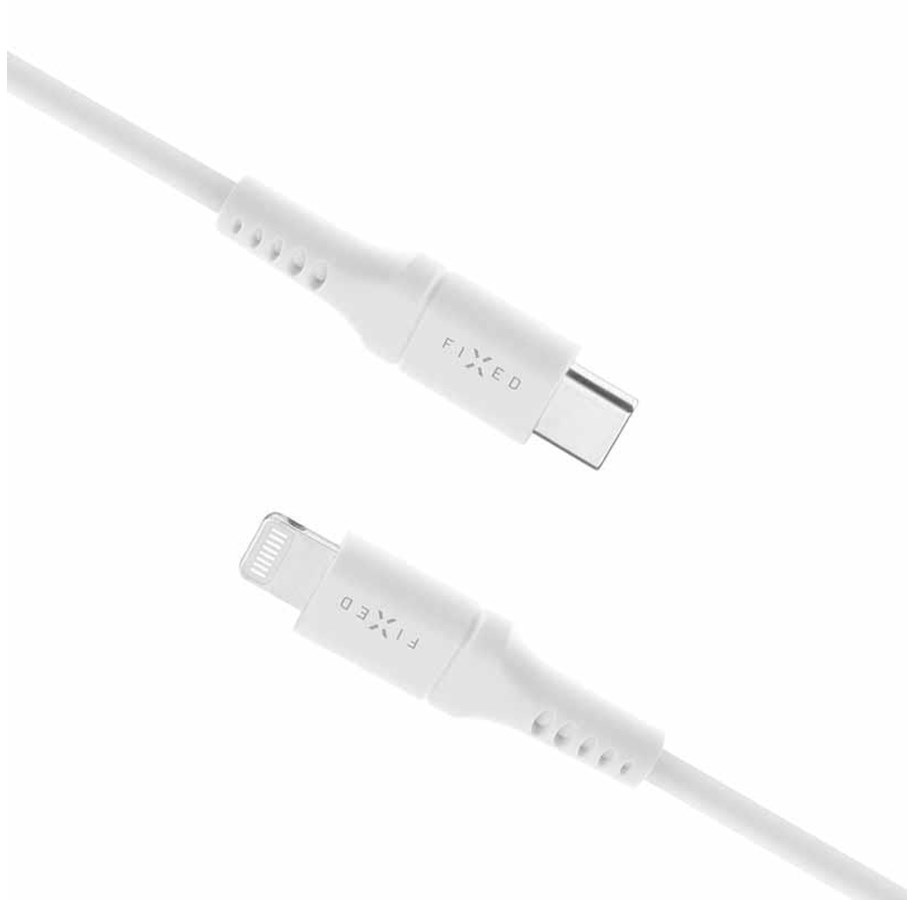 USB Kabel - FIXED LIQUID Silicone - USB-C <-> Lightning - 0.5m - Weiß - FIXDLS-CL05-WH