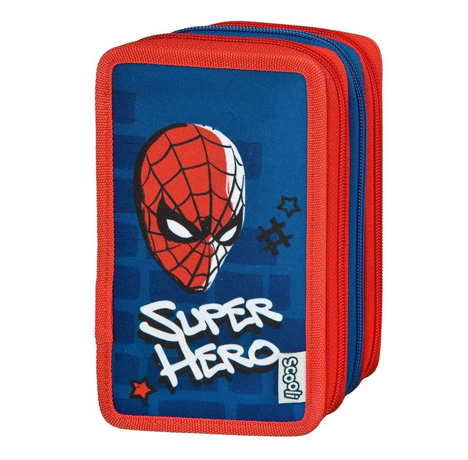 Schul-Zubehör - Marvel Spider-Man Tripple Pencil Case - SPAN0421