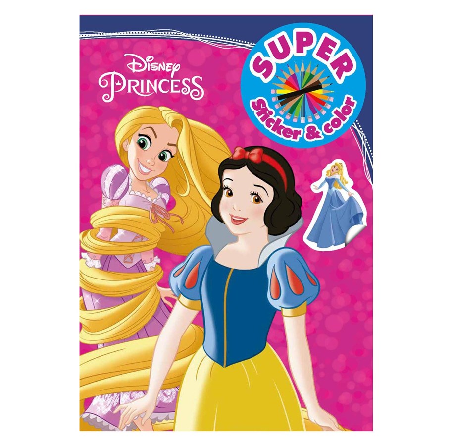 Hobby-Zubehör - Boek Specials Nederland BV Disney Princess Sticker & Color Coloring Book - 598496