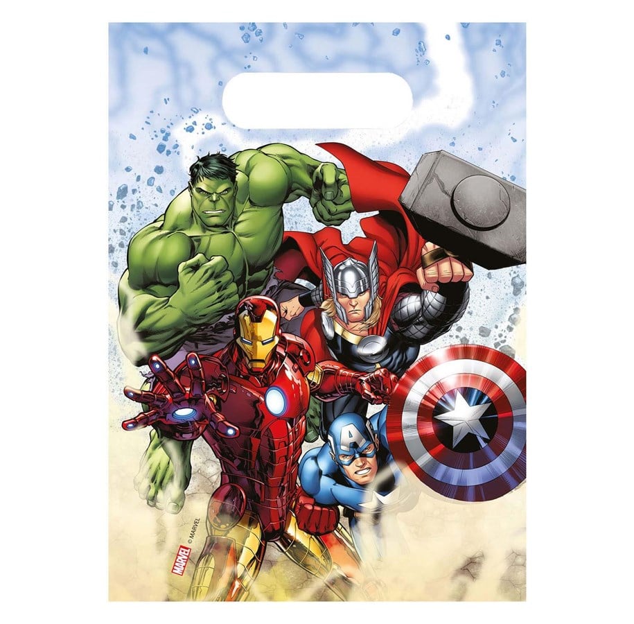 Spielzeug - Globos Paper Party Bags FSC Avengers Infinity Stones 6 pcs. - 94178
