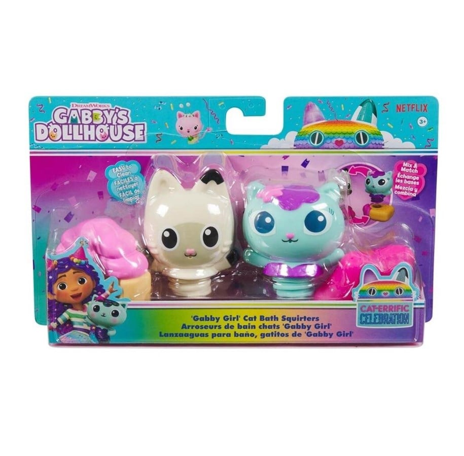 Puppen & Zubehör - Gabby's Dollhouse Bath Squirter set w/2 figures - 6069714