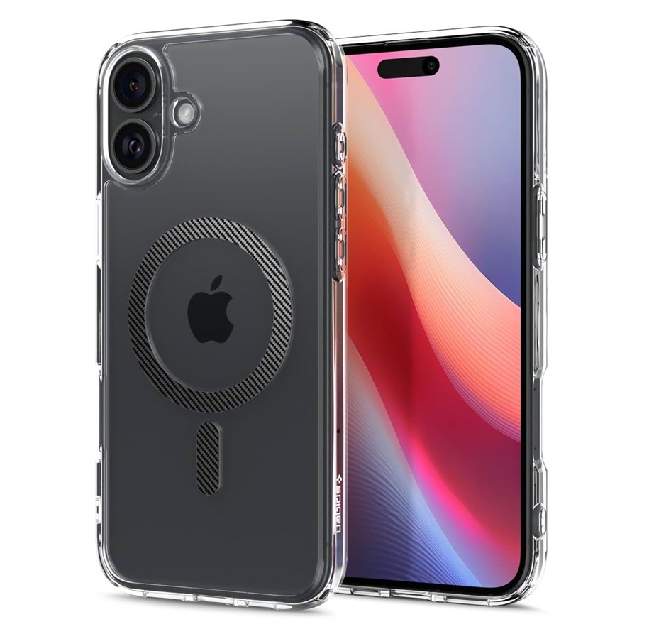 Handys - Cover & Cases - Spigen Ultra Hybrid MagSafe - Carbon Fiber - iPhone 16 - ACS08207