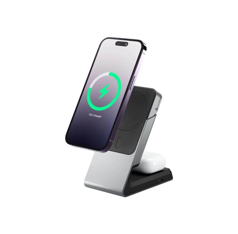 Handys - Adapter und Ladegeräte - ALOGIC Matrix wireless charging stand - 2-in-1 - magnetic - 15 Watt - MSCDD