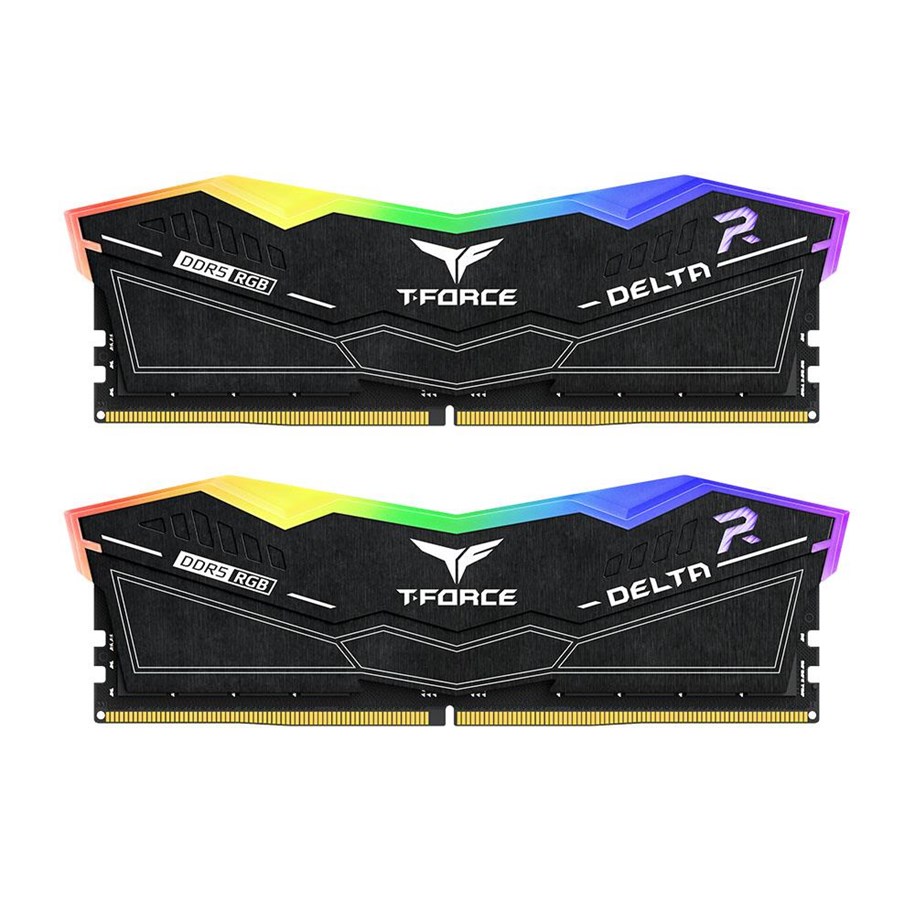 RAM - Team Group T-Force DELTAα RGB DDR5-6000 - 64GB - CL38 - Dual Channel (2 pcs) - AMD EXPO & Intel XMP - Schwarz mit RGB - FF3D564G6000HC38ADC01
