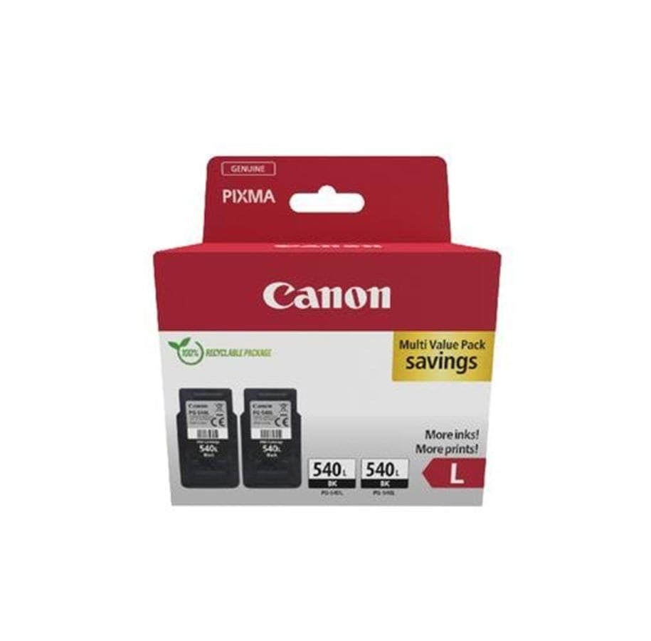 Druckerzubehör - Tinte & Toner - Canon PG-540L / 5224B020 Black Twin Pack - 5224B020
