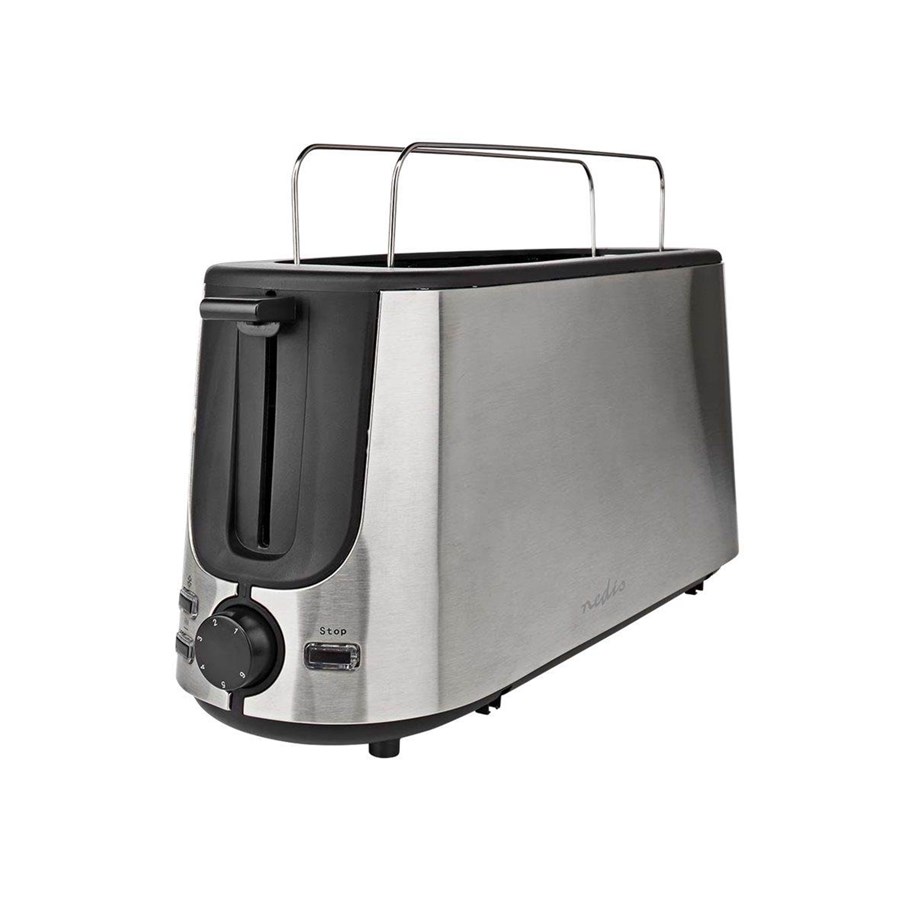 Toaster - Nedis Toaster Stainless Steel Series KABT310EAL - toaster - aluminium - KABT310EAL
