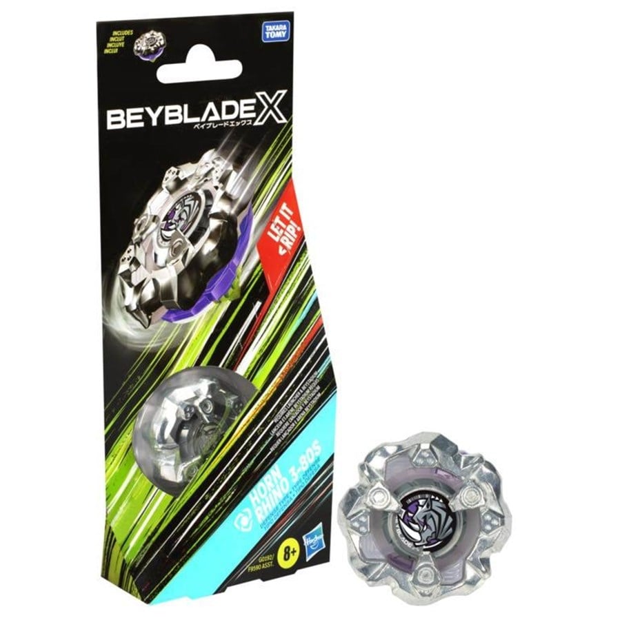 Spielzeug - Hasbro Beyblade X Horn Rhino 3-80S Booster Pack Set with Defense Type top, Ages 8+ - G0192EU40