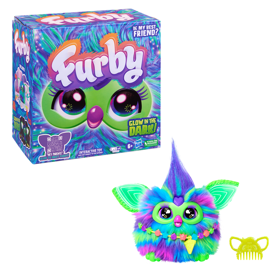 Plush - Furby Galaxy Glow in the Dark Interactive Plush Toy 15 cm - F8901UU00
