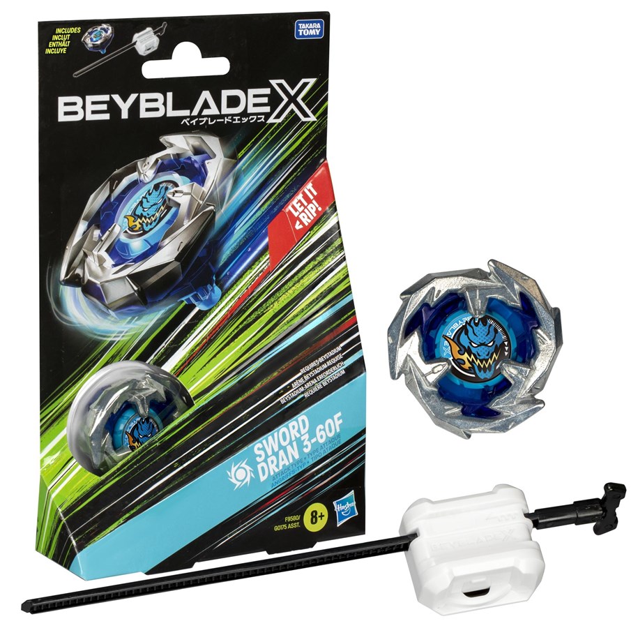 Spielzeug - Beyblade X Sword Dran 3-60F Starter Pack Set with Attack Type Top & Launcher Ages 8+ - F9580ES00