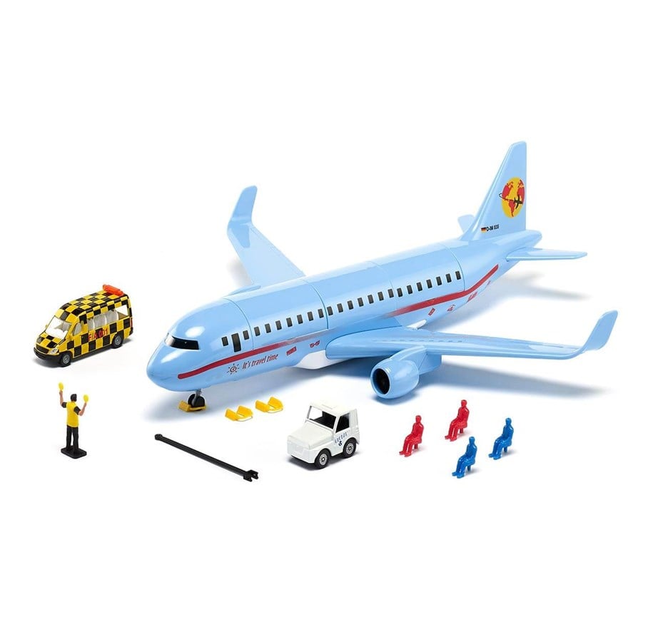 Spielzeugauto - SIKU Commercial Aircraft With Accessories - 313-5402