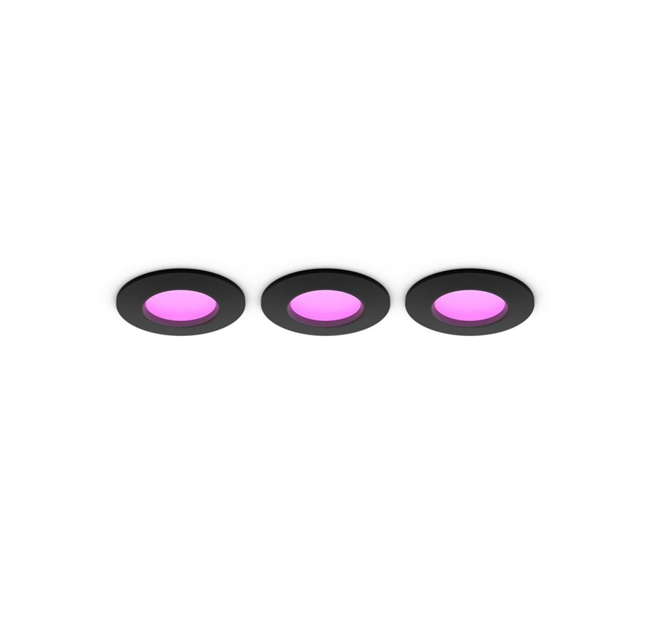 Smart-Home - Philips Hue Slim Einbauleuchte, 90 mm - 3er-Pack - 929003712202