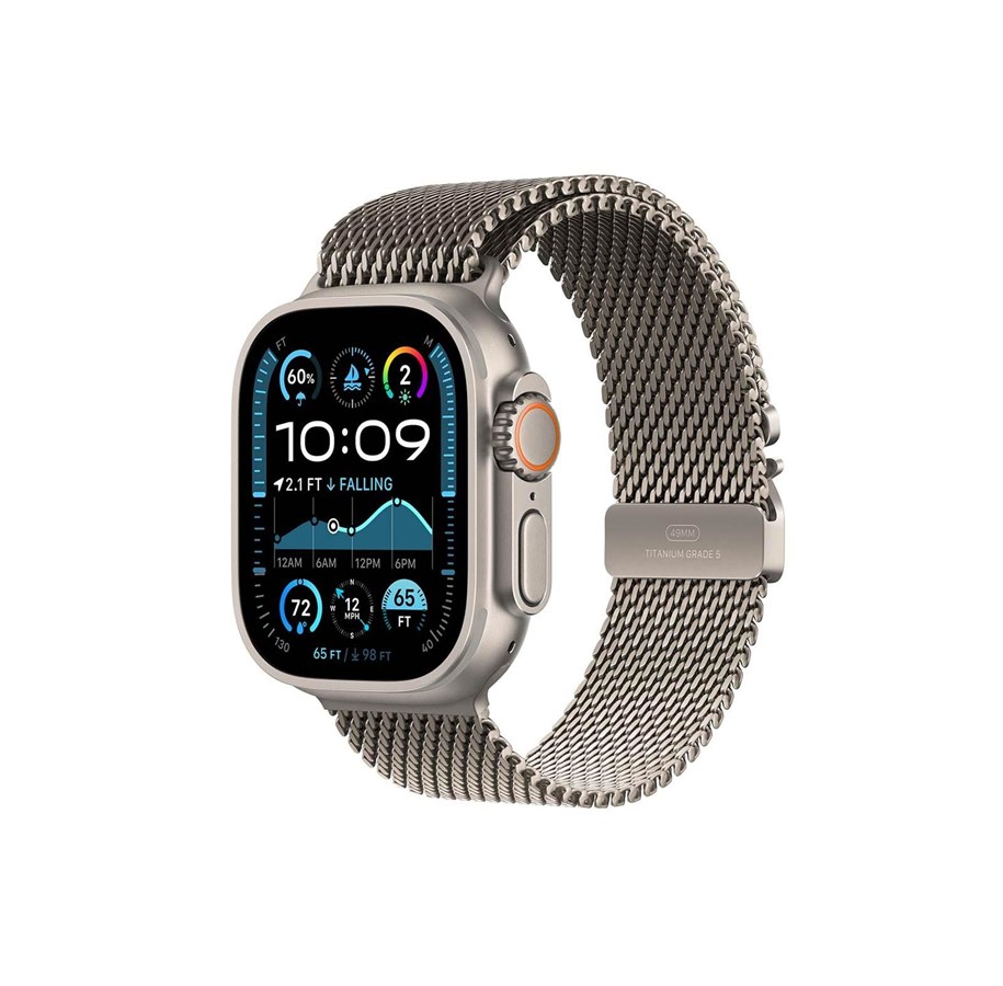 Smartwatches, Pulsuhren, Sportuhren & Schrittzähler - Apple Watch Ultra 2 GPS + Cellular 49mm - Titanium Case with Titanium Milanese Loop - L - MX5T3DH/A