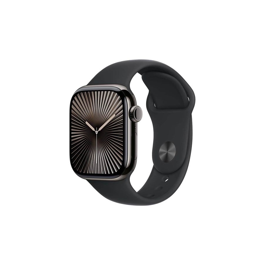 Smartwatches, Pulsuhren, Sportuhren & Schrittzähler - Apple Watch Series 10 GPS + Cellular 42mm - Slate Titanium Case with Black Sport Band - M/L - MWXH3QN/A