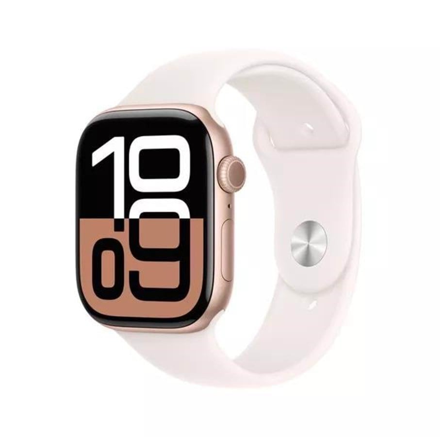 Smartwatches, Pulsuhren, Sportuhren & Schrittzähler - Apple Watch Series 10 GPS + Cellular 46mm - Rose Gold Aluminium Case with Light Blush Sport Band - S/M - MWY63QN/A