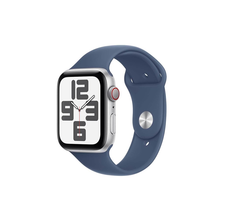 Smartwatches, Pulsuhren, Sportuhren & Schrittzähler - Apple Watch SE GPS 44mm - Silver Aluminium Case with Denim Sport Band - S/M - MXEQ3QN/A