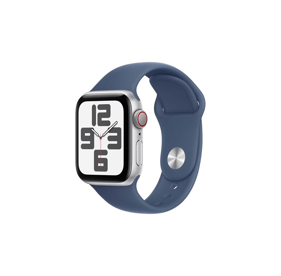Smartwatches, Pulsuhren, Sportuhren & Schrittzähler - Apple Watch SE GPS + Cellular 40mm - Silver Aluminium Case with Denim Sport Band - M/L - MXGG3QN/A