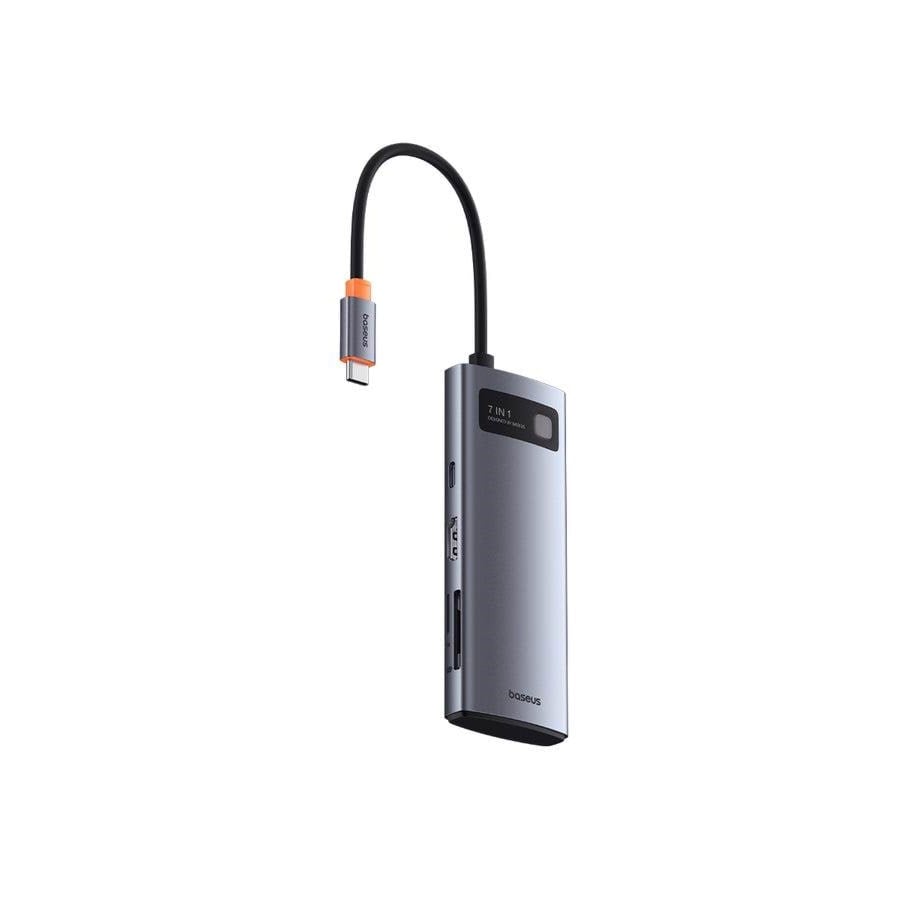 USB-Hubs - Baseus Joystar 7 in 1 USB-C Hub USB-Hubs - USB 3.1 - 7 - Grau - B00030708811-00