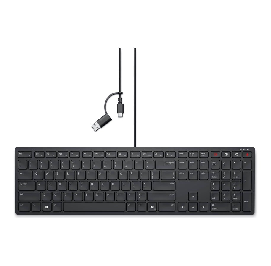 Tastaturen - Dell Wired Collaboration Keyboard KB525C - keyboard - QWERTY - Spanish - black Input Device - Tastatur - Spanisch - Schwarz - KB525C-SP-EMEA
