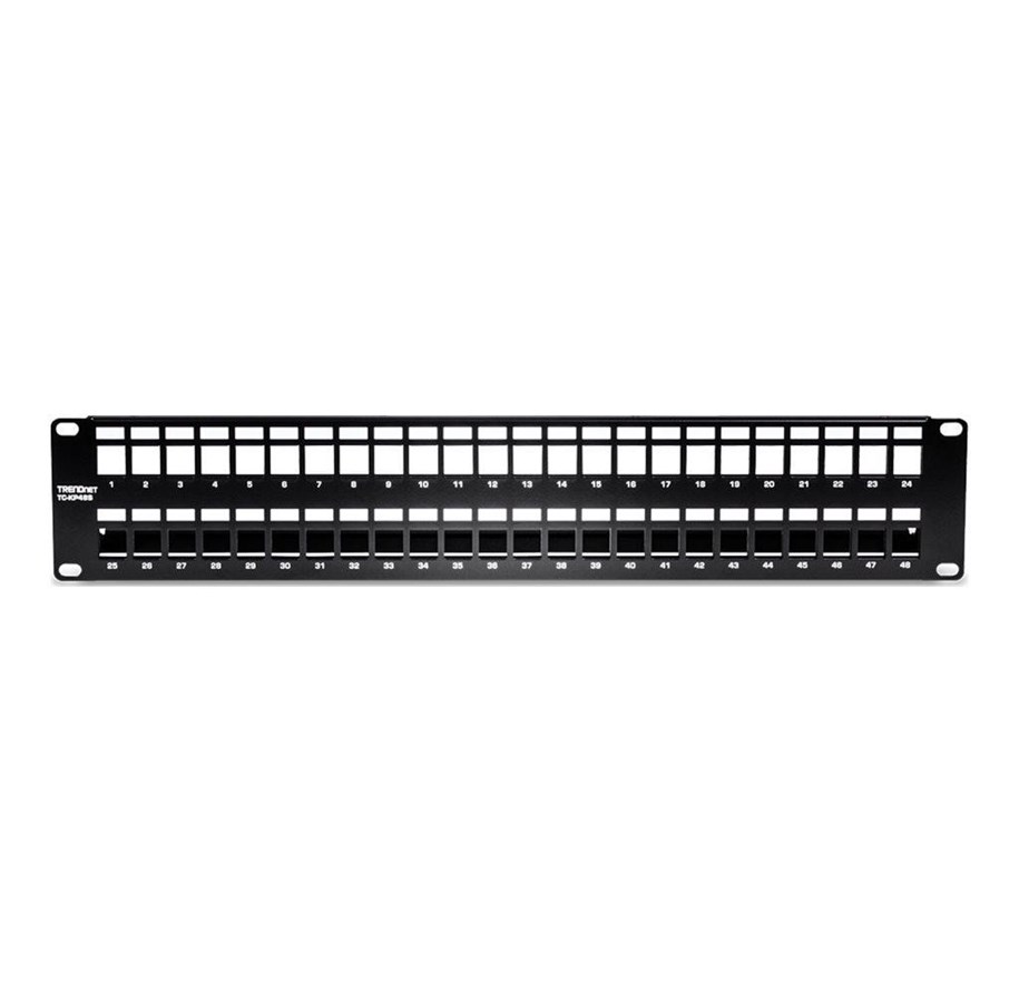 Netzwerkzubehör - TRENDnet TC-KP48S - patch panel (blank) - 2U - 19" - TC-KP48S