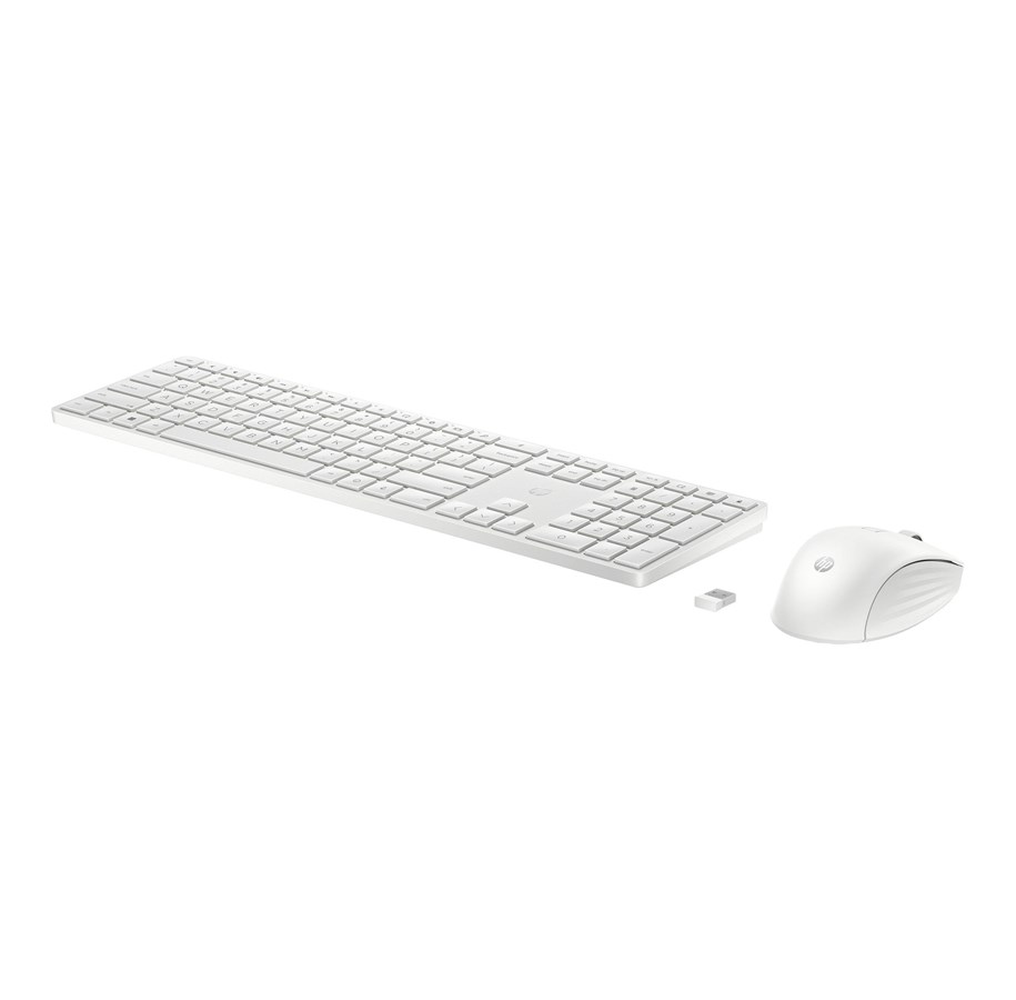 Tastaturen - HP 655 - Tastatur & Maus Set - Englisch - Weiss - 860P8AA#ABB