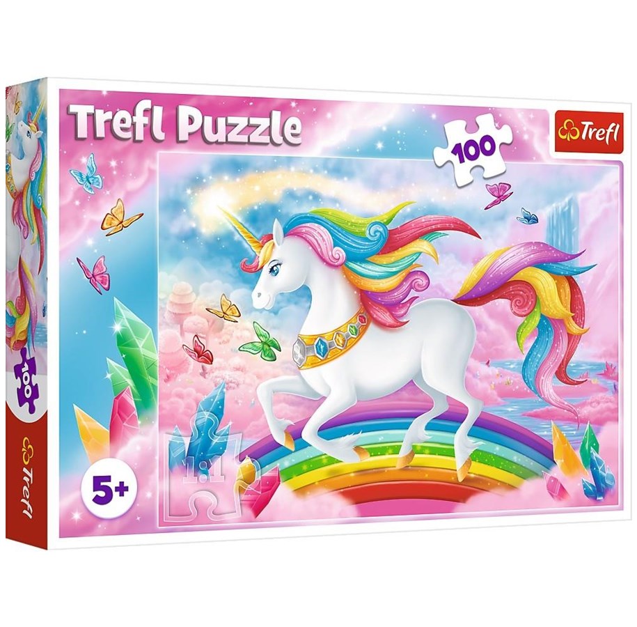 Puzzle - Trefl Puzzle - Into the crystal world of unicorns (100 pieces) 2D Puzzles - TFL16364