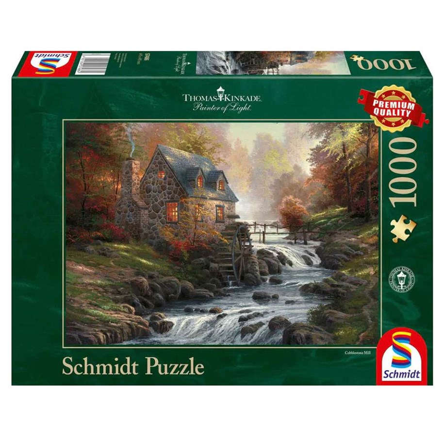 Puzzle - Schmidt Puzzle - Thomas Kinkade: Cobblestone Mill (1000 pieces) 2D Puzzles - 385756