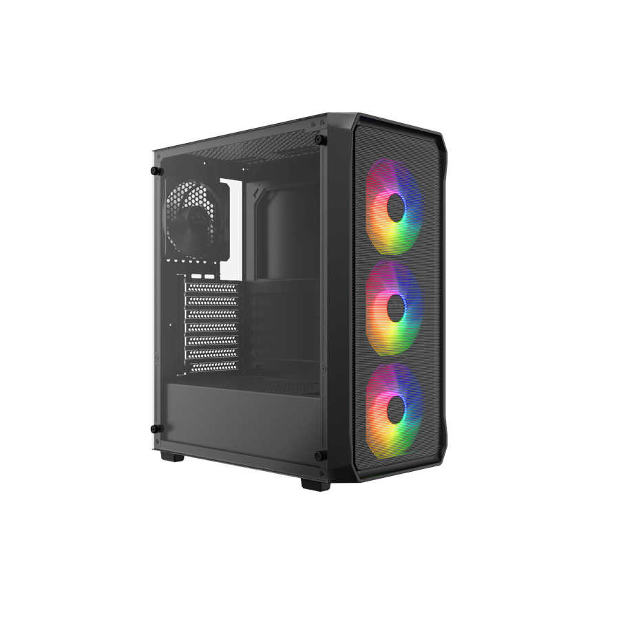 Gehäuse - DUTZO C321 Mesh TG ARGB - Gehäuse - Miditower - Schwarz - C321_Mesh_ARGB-B