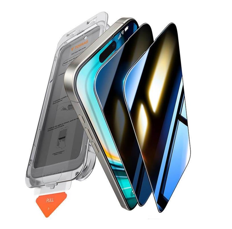 Handys - Schutzfolie - Torras Install Master Privacy Glass for iPhone 16 ProMax - X00FX1567
