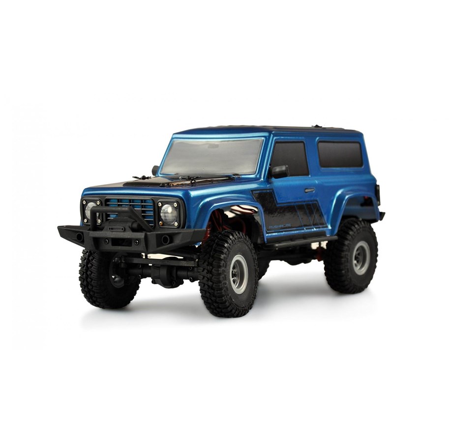 Ferngesteuert - Amewi AMX Rock AM18 Scale Crawler Off-Road Vehicle 4WD 1:18 RTR Blue - 22422