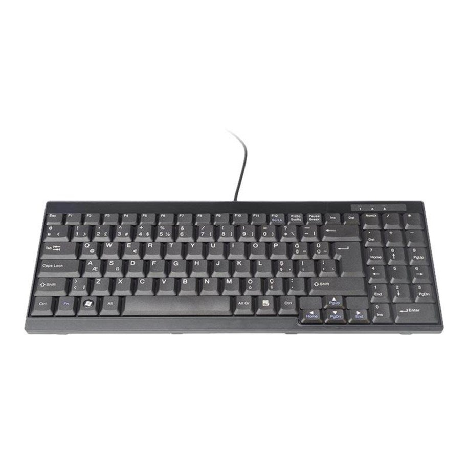 Tastaturen - DIGITUS DS-72000TR - keyboard - QWERTY - Turkish - black Input Device - Tastatur - Türkisch - Schwarz - DS-72000TR