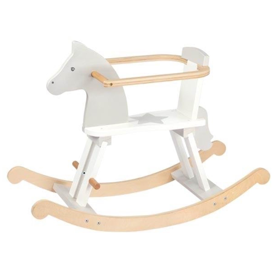 Baby Spielzeug - Goki Wooden Rocking Horse White - 53933